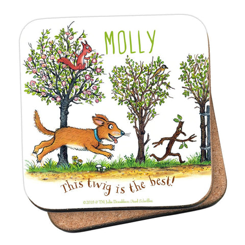 Stick Man Chase Personalised Coaster