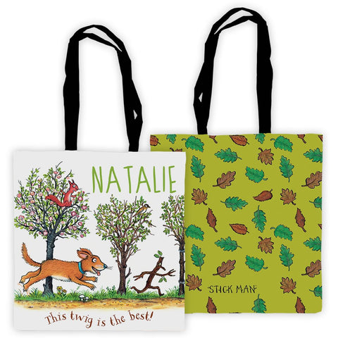 Stick Man Chase Personalised Edge to Edge Tote Bag