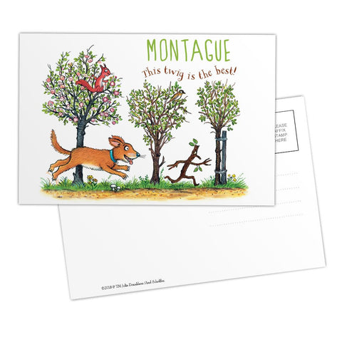 Stick Man Chase Personalised Postcard
