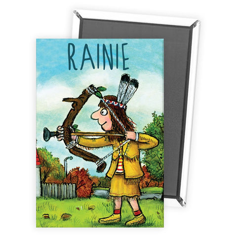 Stick Man Bow and Arrow Personalised Magnet