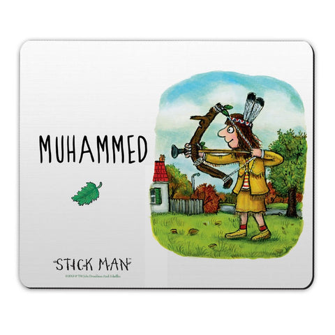 Stick Man Bow and Arrow Personalised Mousemat