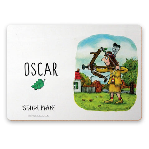 Stick Man Bow and Arrow Personalised Placemat