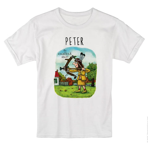 Stick Man Bow and Arrow Personalised T-shirt