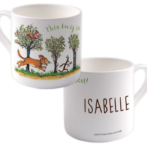Running Stick Man  Personalised Large Bone China Mug