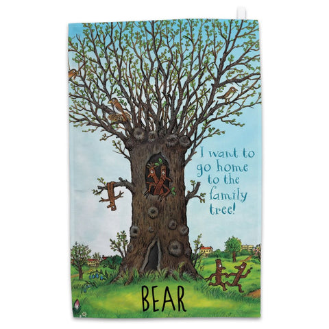 Personalised Stick Man Family Tree Personalised Tea Towel