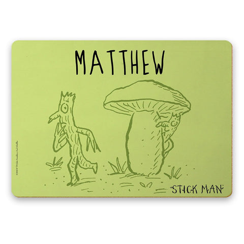 Green Stick Man Personalised Placemat