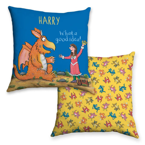 "What a good idea!" Zog Personalised Cushion 