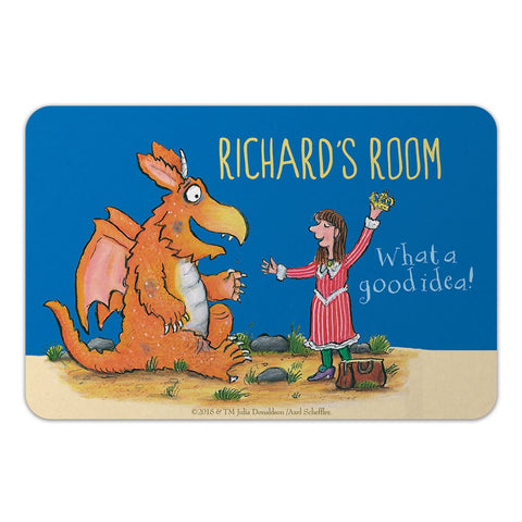 "What a good idea!" Zog Personalised Door Plaque 