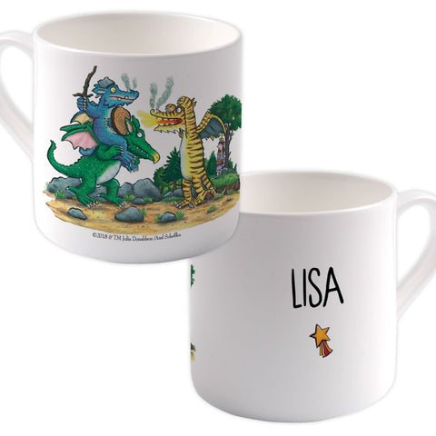 Gold Star Zog Personalised Large Bone China Mug