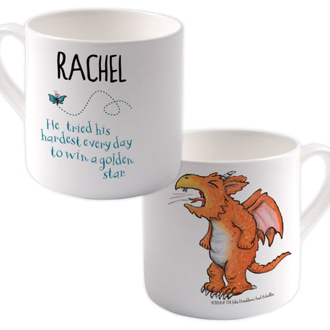 "He tried his hardest" Zog Personalised Large Bone China Mug 