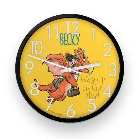 "Way up in the sky" Zog Personalised Clock