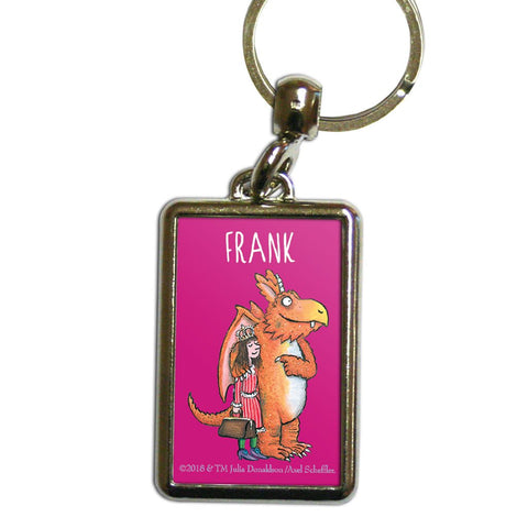 Pink Zog Personalised Metal Keyring